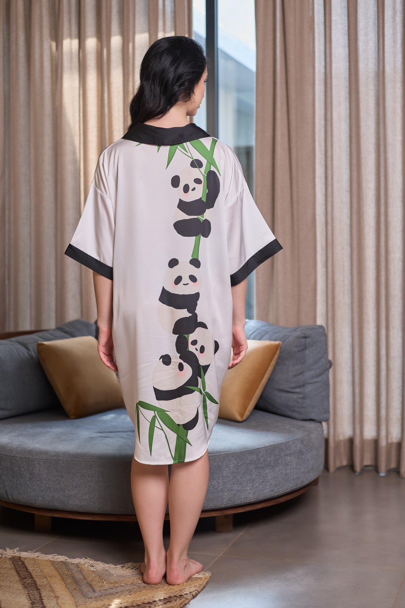 Panda Parade Satin Nightshirt